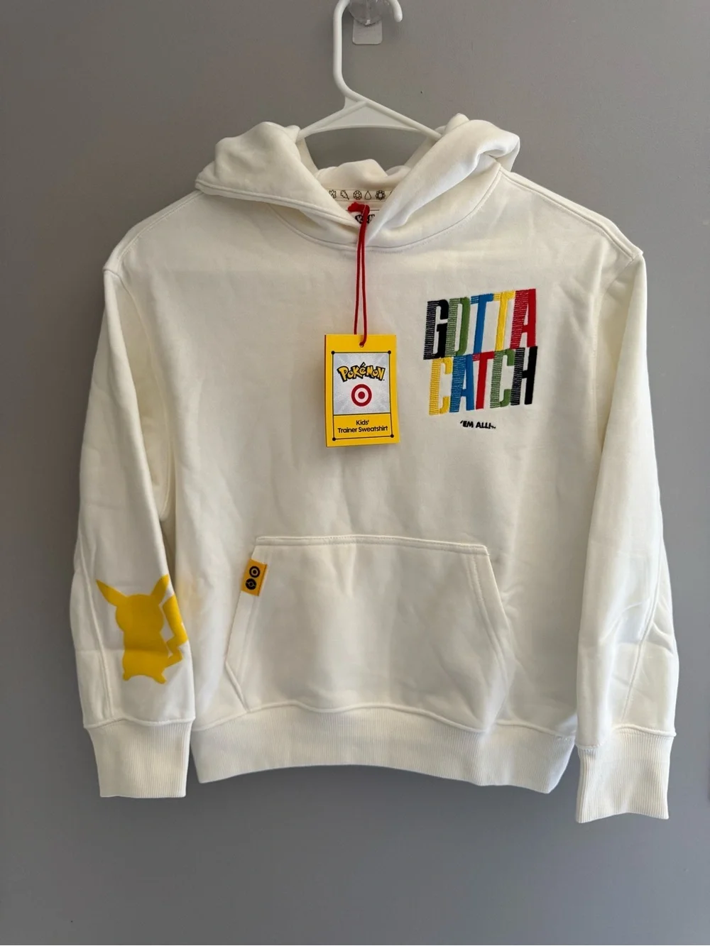 Pokemon x Target Exclusive Youth Kids Trainer Hoodie Sweatshirt Cream New SZ M
